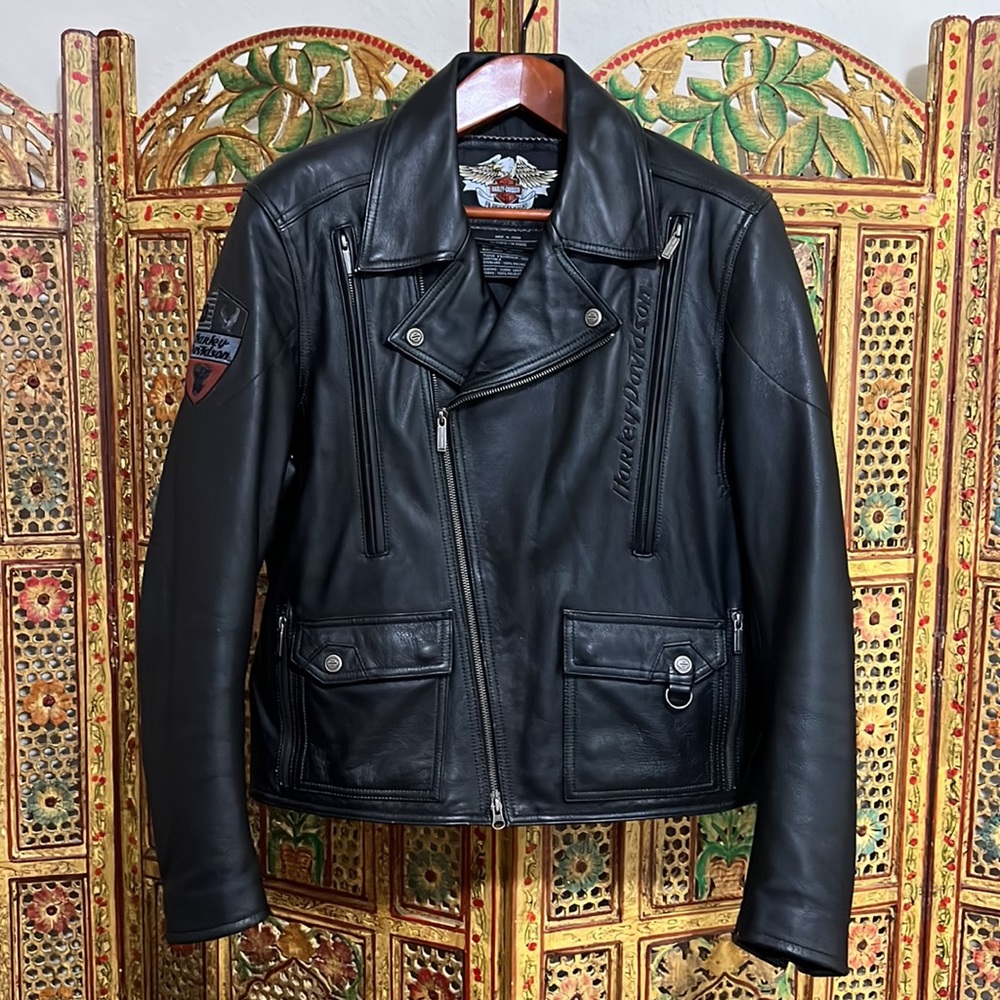 Harley-Davidson Rare 100th Anniversary Leather Riding Jacket